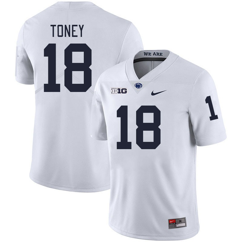 Penn State Nittany Lions #18 Shaka Toney College Football Jerseys Stitched Sale-White